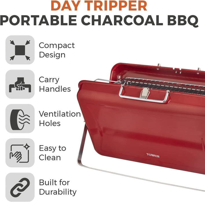 Stealth Portable Charcoal Briefcase BBQ with Carry Handle