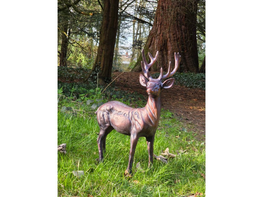 Standing Stag Buck Ornament cast from Aluminium_Garden Ornaments