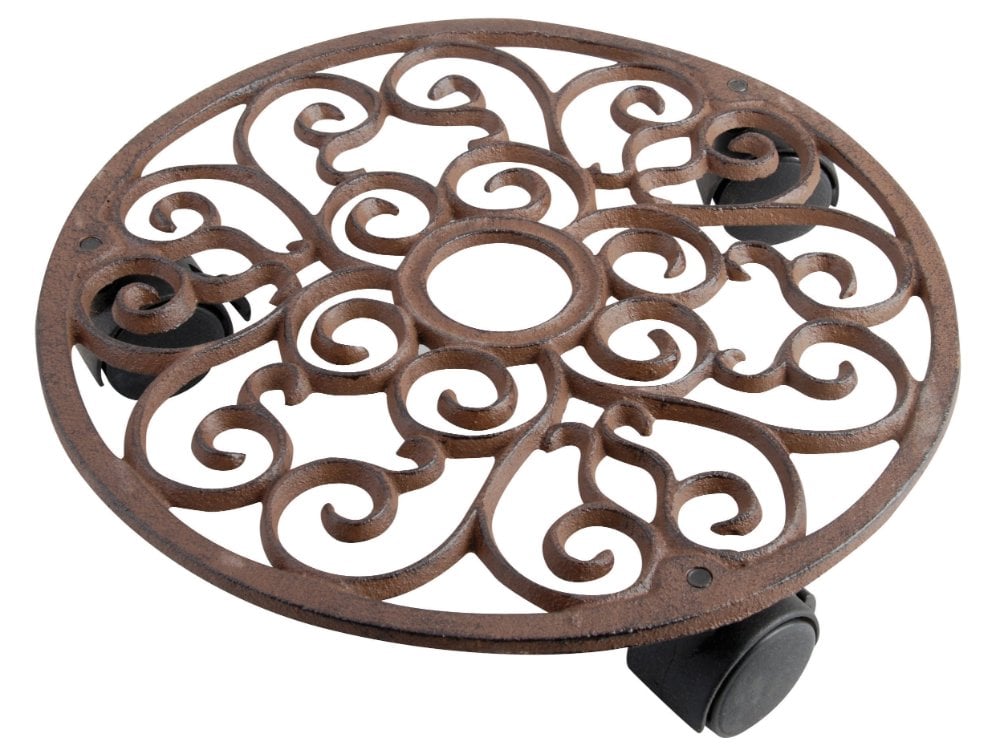 Round Cast Iron Pot Caddy - Small_Pot Caddies