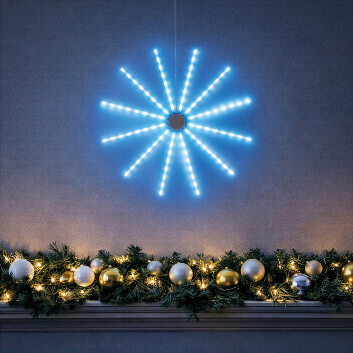 Xmas Haus RGB Meteor Hanging Windmill Light Indoor Decoration with Timer_Indoor Christmas Decorations