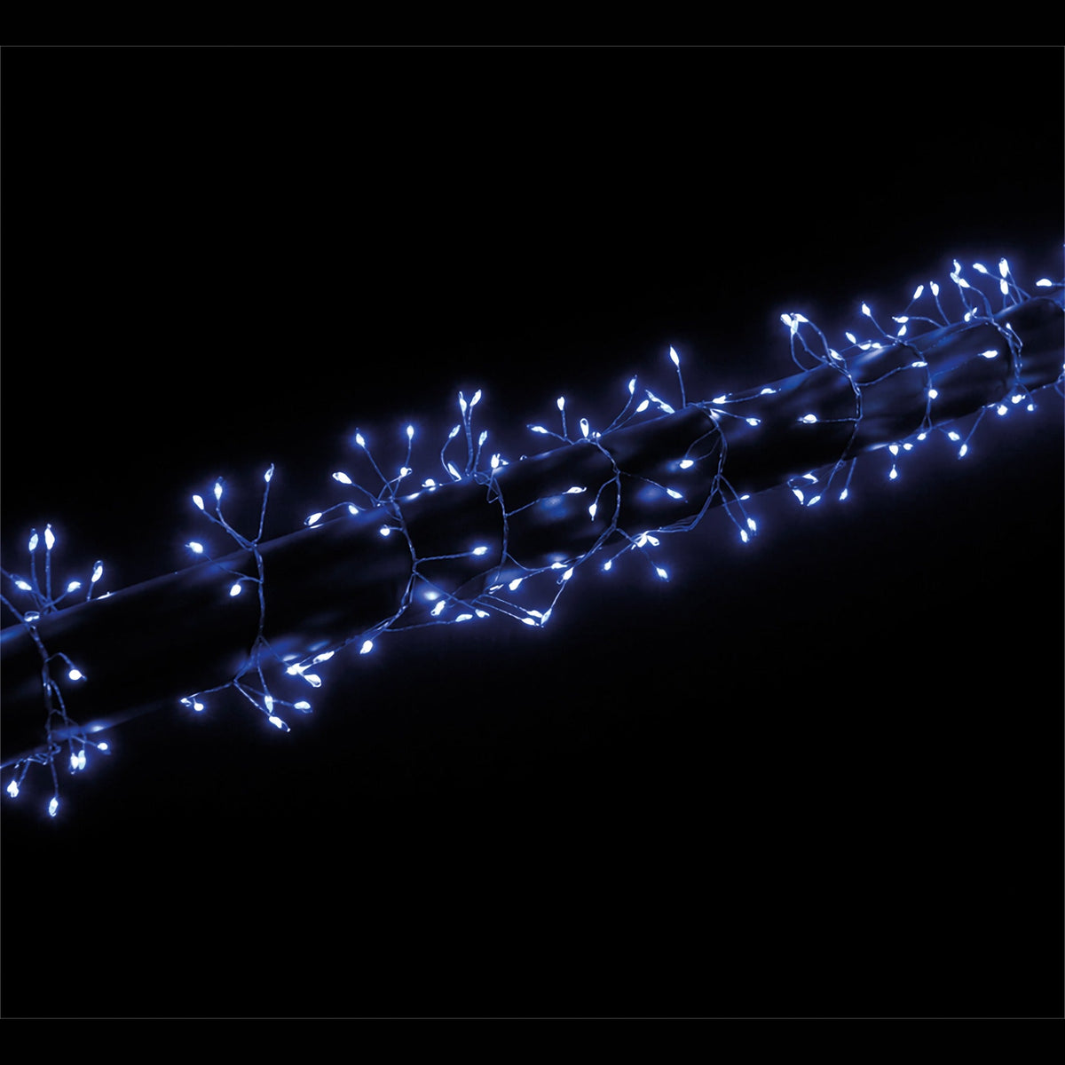 Xmas Haus White Pin Wire Cluster Lights Outdoor with 8 Functions Timer_Outdoor Christmas Decorations