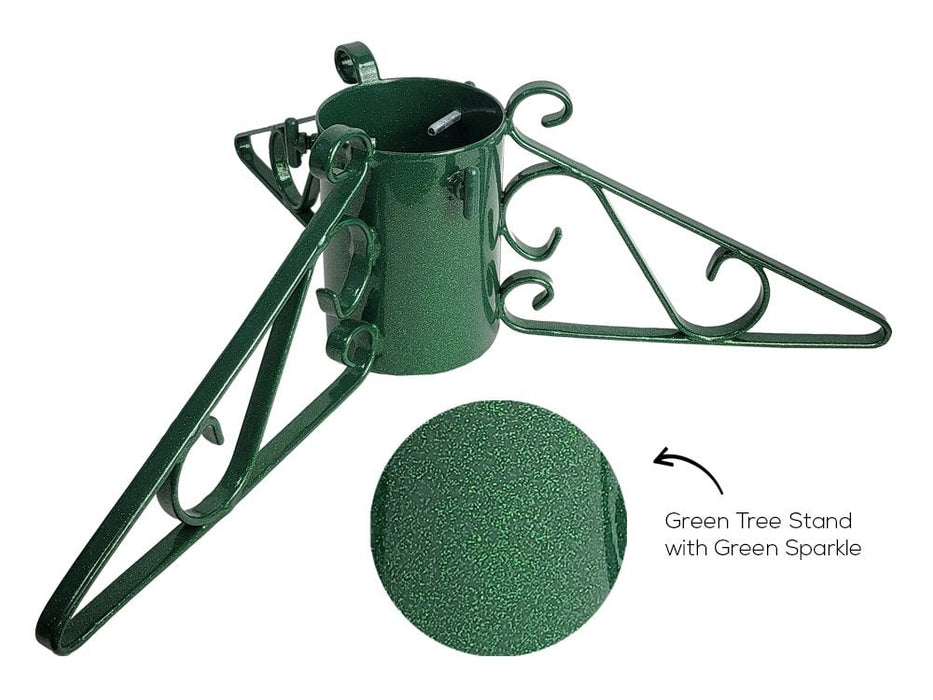 Scrolled Sparkle Christmas Tree Stand - 3 Legs - 4"