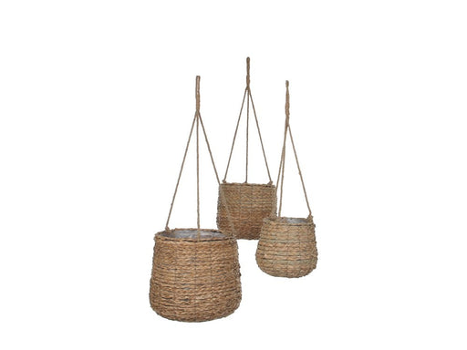 Sencha Woven Hanging Basket -Set of 3