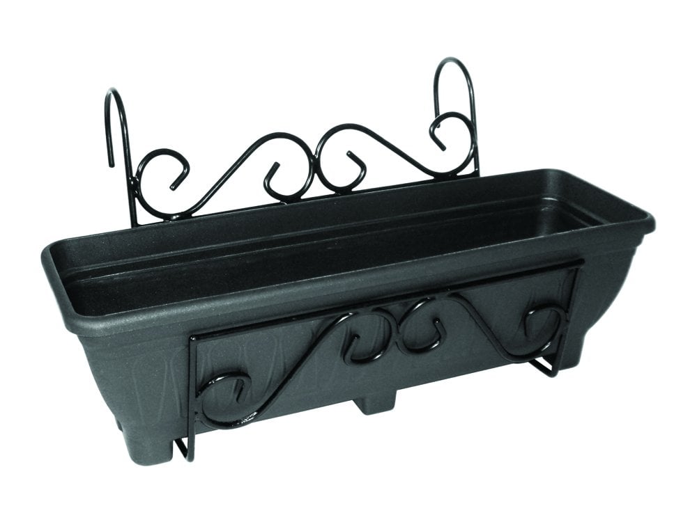 Balcony/Fence Holder - Scrolled Back Planter Holder_Balcony Planters
