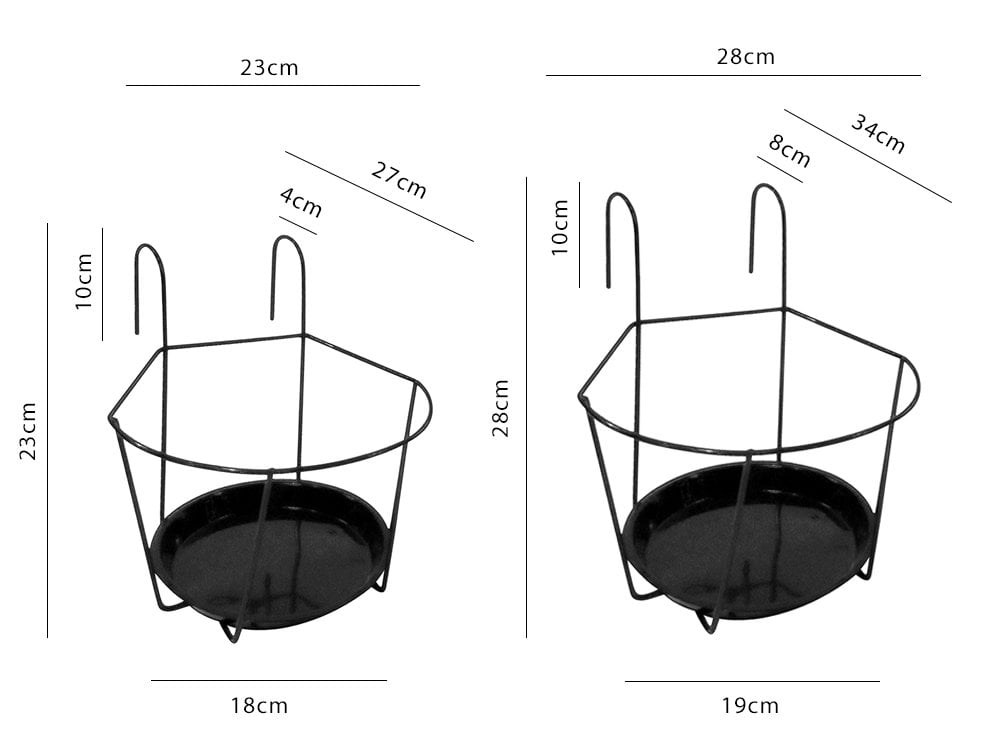 Balcony Pot Holder - Pack of 3_Balcony Planters