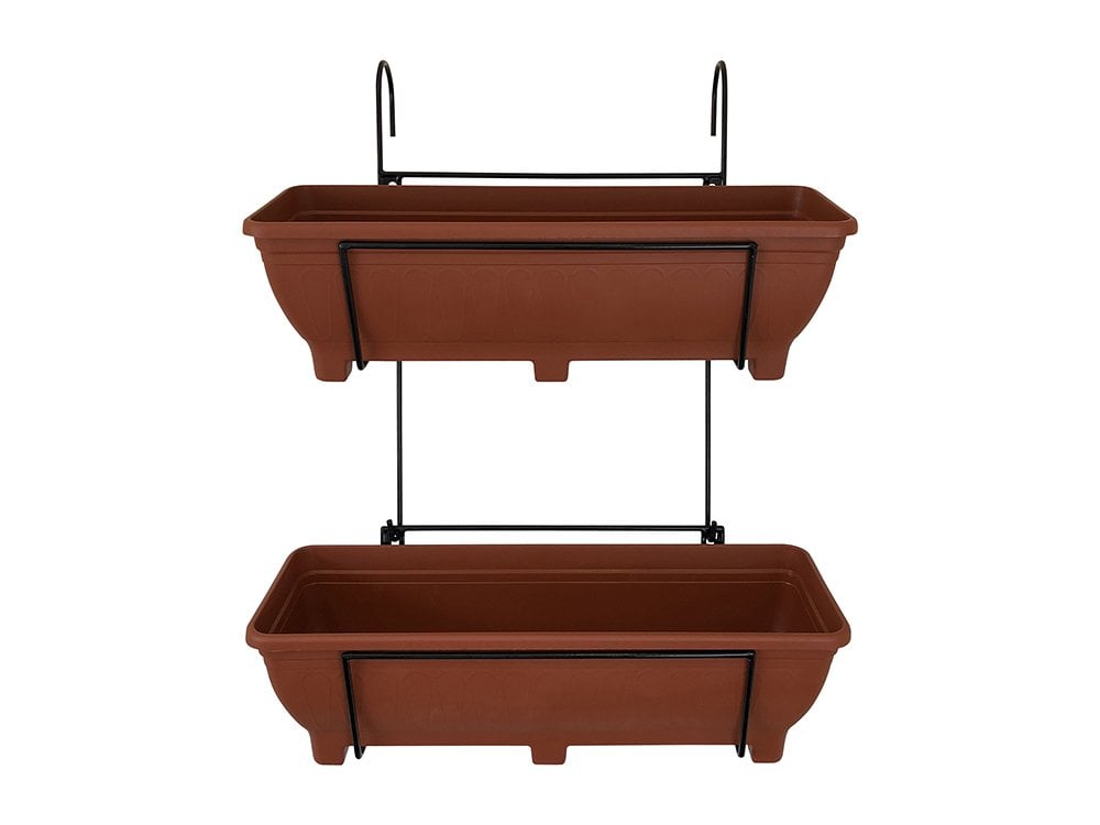 Double Balcony/Fence Holder - Decorative Planter Holder_Balcony Planters