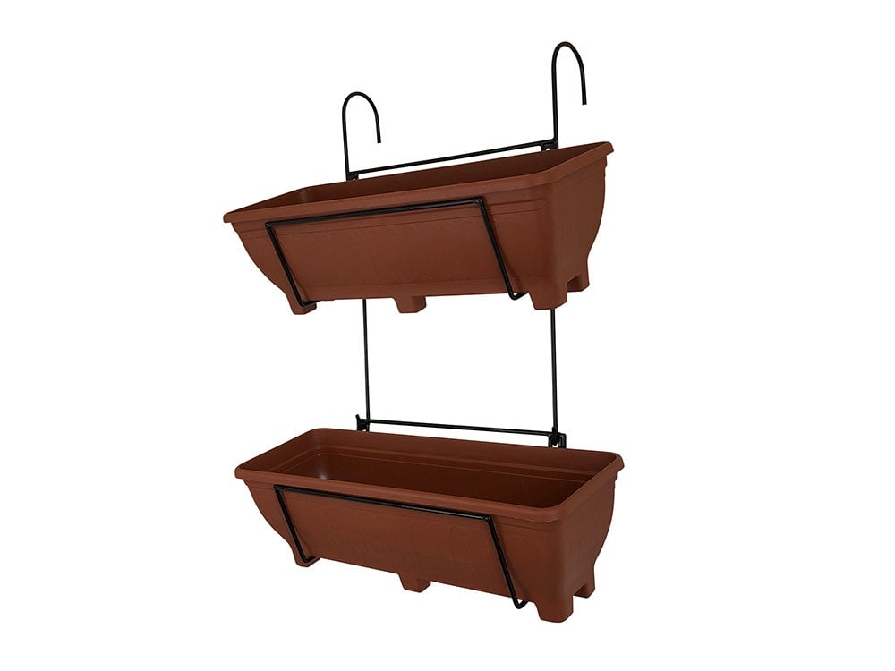 Double Balcony/Fence Holder - Decorative Planter Holder_Balcony Planters