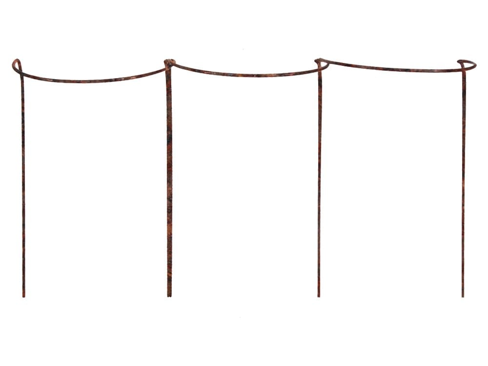Rusty Bow Plant Supports - Raw Steel Designed to Rust_Bows Hoops Props & Twists