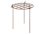 Rusty Grow Through Plant Supports - Round - Raw steel designed to rust_Cages & Grow Throughs Plant Supports