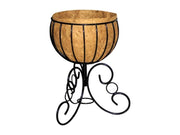 Scrolled Leg Floor Planter with 14" Basket_Patio Planters