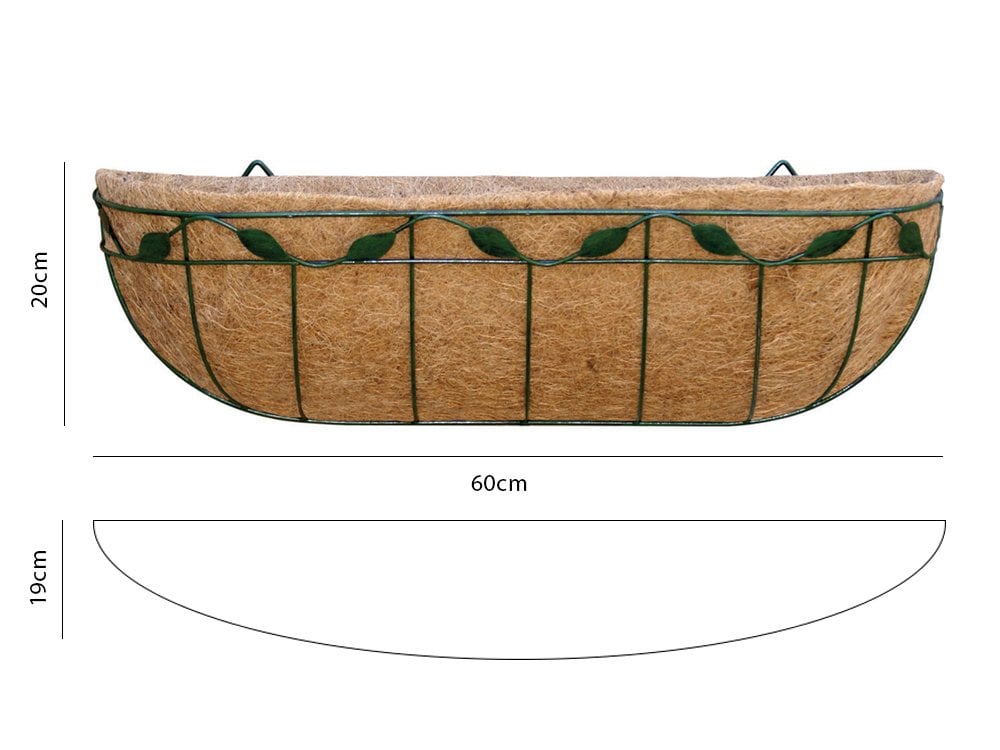 Trough Planter - Leaf Design_Wall Mounted Planters