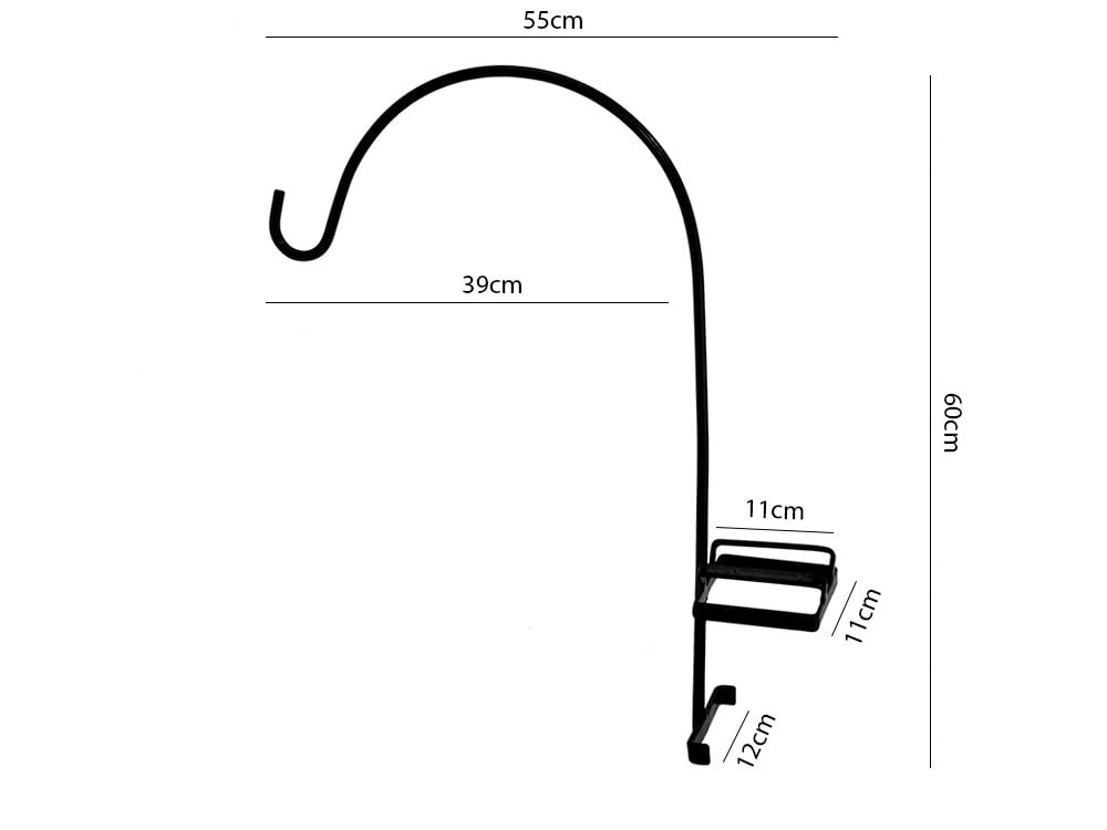Swan Neck Concrete Post Hanging Basket Bracket_Hanging Basket Brackets