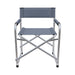 Folding Director’s Chair – Fabric with Silver Frame - Beige or Grey_Garden Chairs