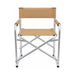 Folding Director’s Chair – Fabric with Silver Frame - Beige or Grey_Garden Chairs