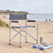 Folding Director’s Chair – Fabric with Silver Frame - Beige or Grey_Garden Chairs