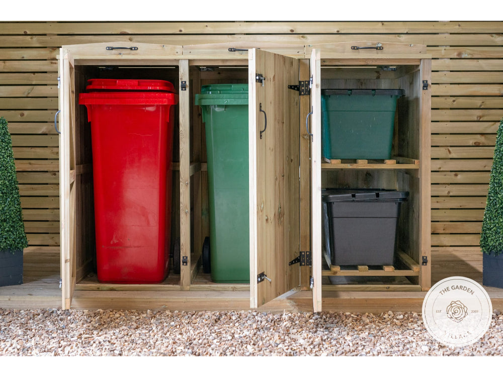 Chatburn 2 Wheelie Bin & (2, 4 or 6) Recycle Box Store