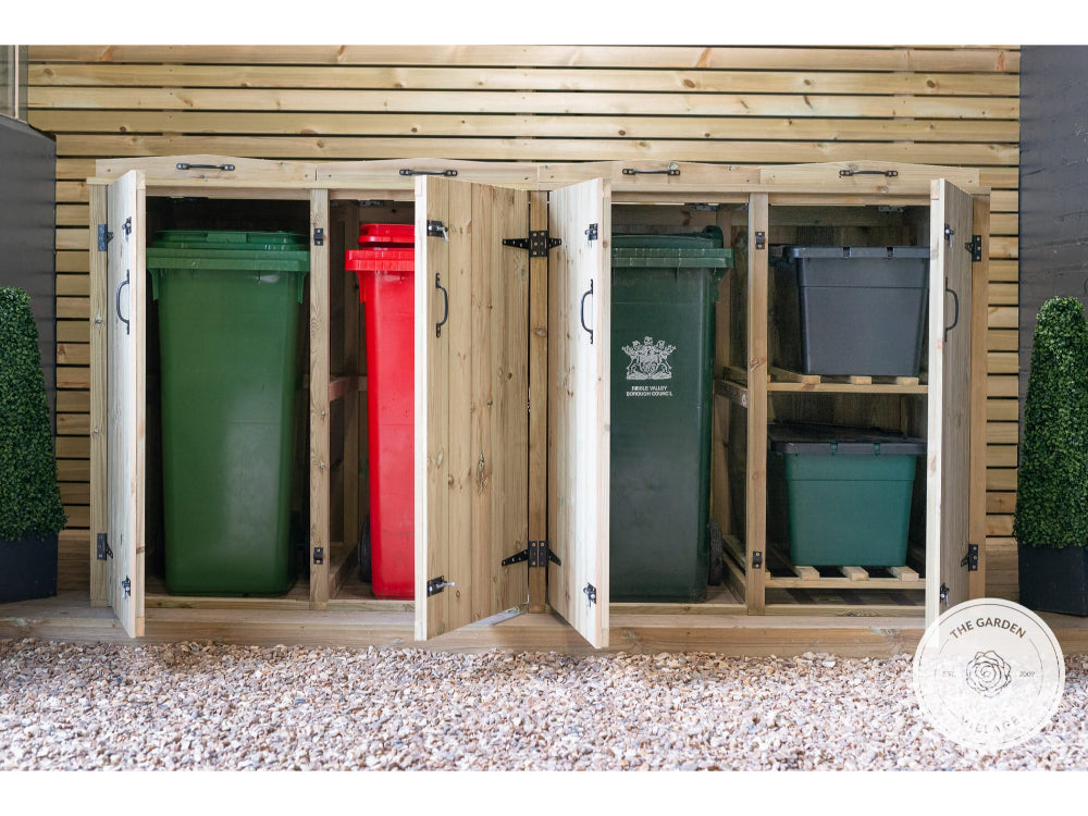 Chatburn 3 Wheelie Bin & (2 or 4) Recycle Box Store