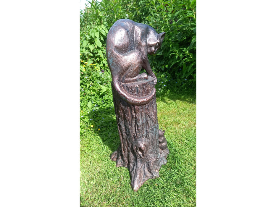 Cat and Mouse stunning large 64cm (2ft) tall sculpture