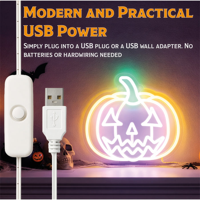 Fxlab Halloween Pumpkin Neon Light - feature detail 4