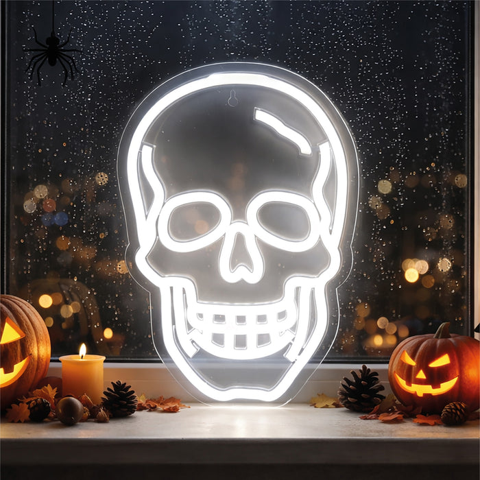 Fxlab Halloween skull silhouette neon light, indoor USB decoration