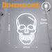Fxlab Halloween Skull Neon Light - dimensions and measurements