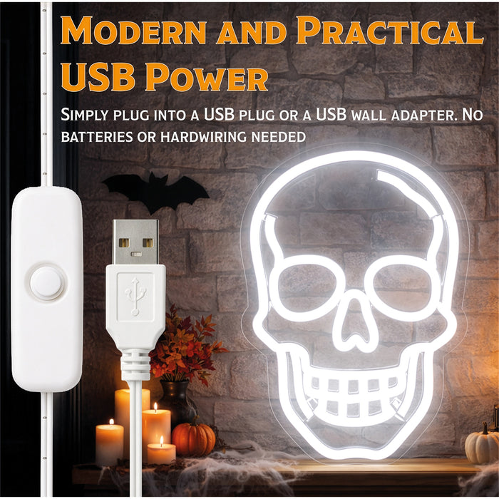 Fxlab Halloween Skull Neon Light - feature detail 4