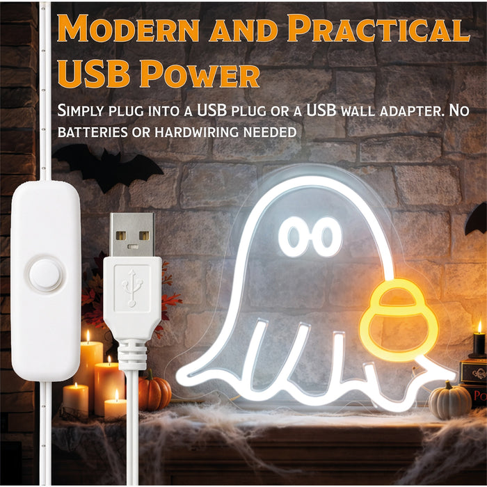 Fxlab Halloween Ghost Neon Light - feature detail 4