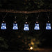 Fxlab acrylic Boo ghost set of 5 lights with 40 white LEDs, outdoor battery decoration with timer