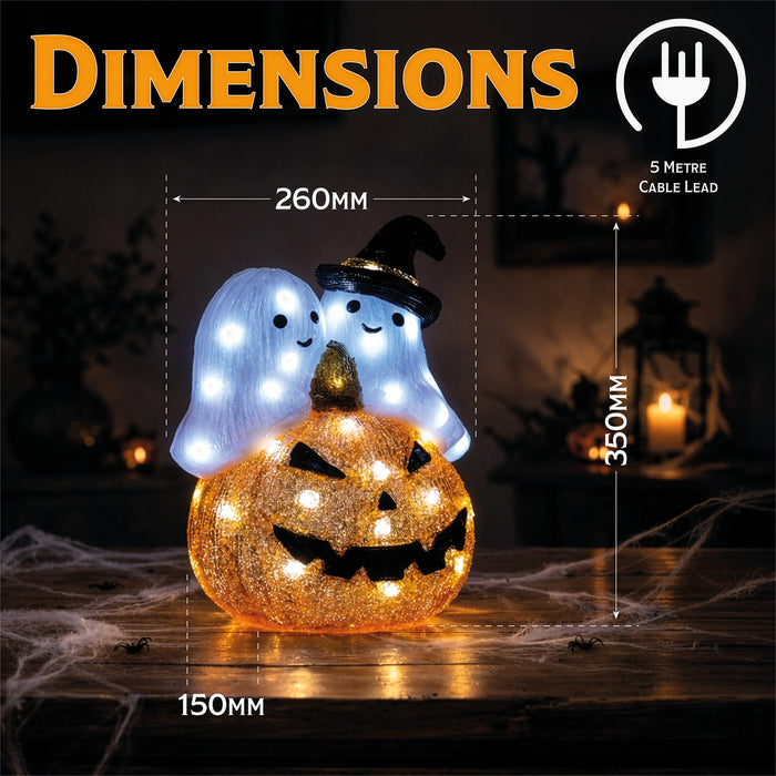 Fxlab Pumpkin and Ghost 50 White LED - dimensions and measurements