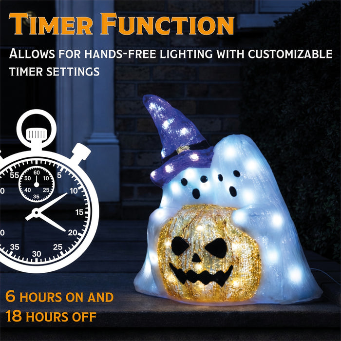 Fxlab Pumpkin with Ghost Outdoor Decoration - feature detail 5