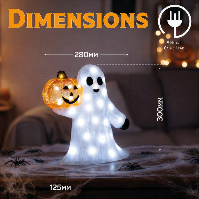 Fxlab Ghost with Pumpkin Outdoor Decoration - dimensions and measurements