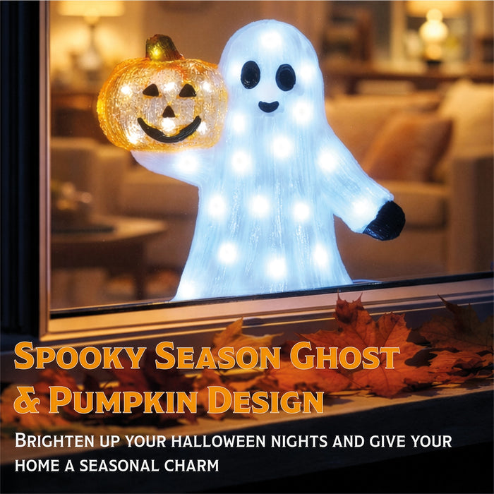 Fxlab Ghost with Pumpkin Outdoor Decoration - feature detail 1