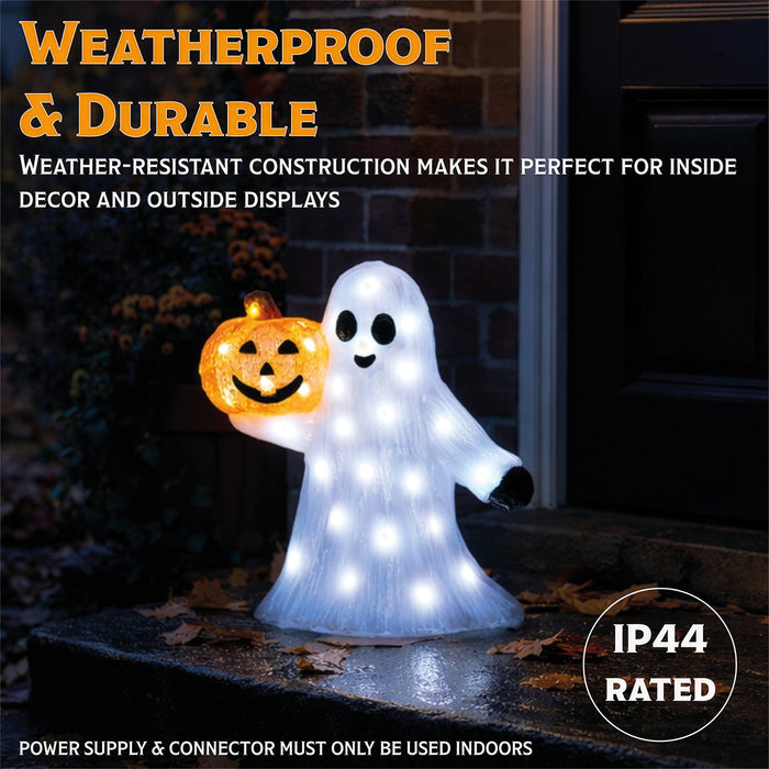 Fxlab Ghost with Pumpkin Outdoor Decoration - feature detail 2