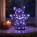 Fxlab purple bat outdoor Halloween decoration with 50 LEDs and timer