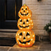 Fxlab acrylic pumpkin outdoor Halloween decoration with 80 white LEDs and timer