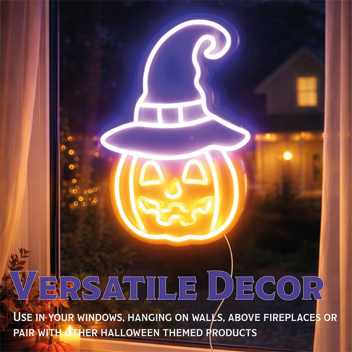 Fxlab Halloween Pumpkin Neon Light 26x38cm - feature detail 5