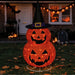 Fxlab foldable pumpkins outdoor battery decoration with 45 LEDs and timer