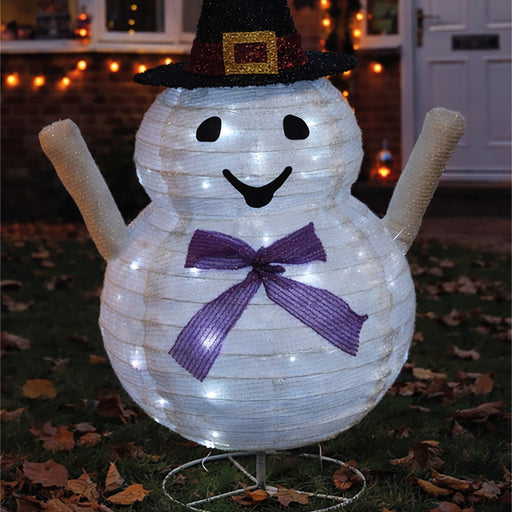 Fxlab foldable surprised ghost outdoor battery decoration with 40 LEDs and timer