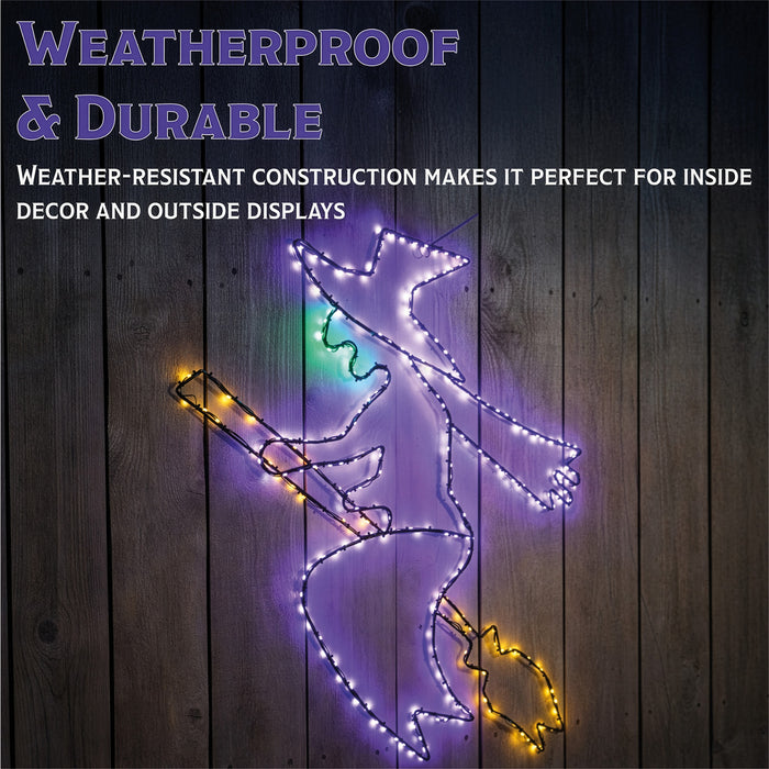 Fxlab Metal Silhouette Halloween Witch 322 Micro LED - feature detail 2