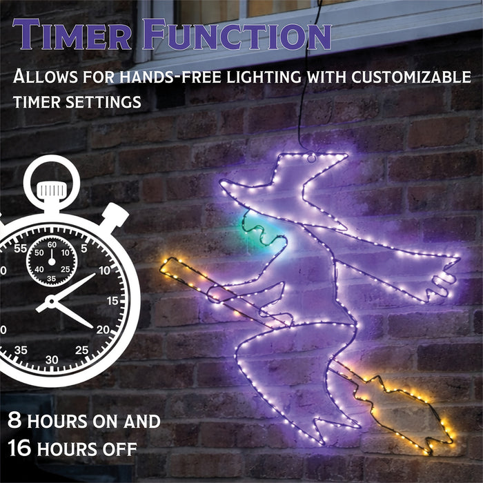 Fxlab Metal Silhouette Halloween Witch 322 Micro LED - feature detail 5