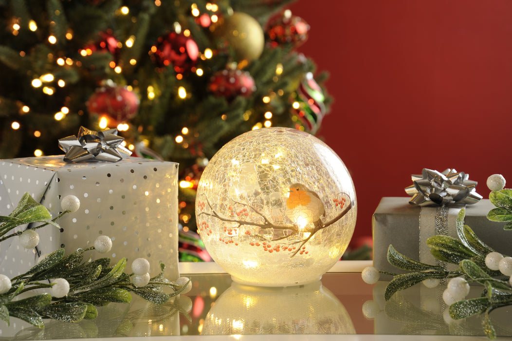 Twinkling Crackle Ball - Christmas Decoration