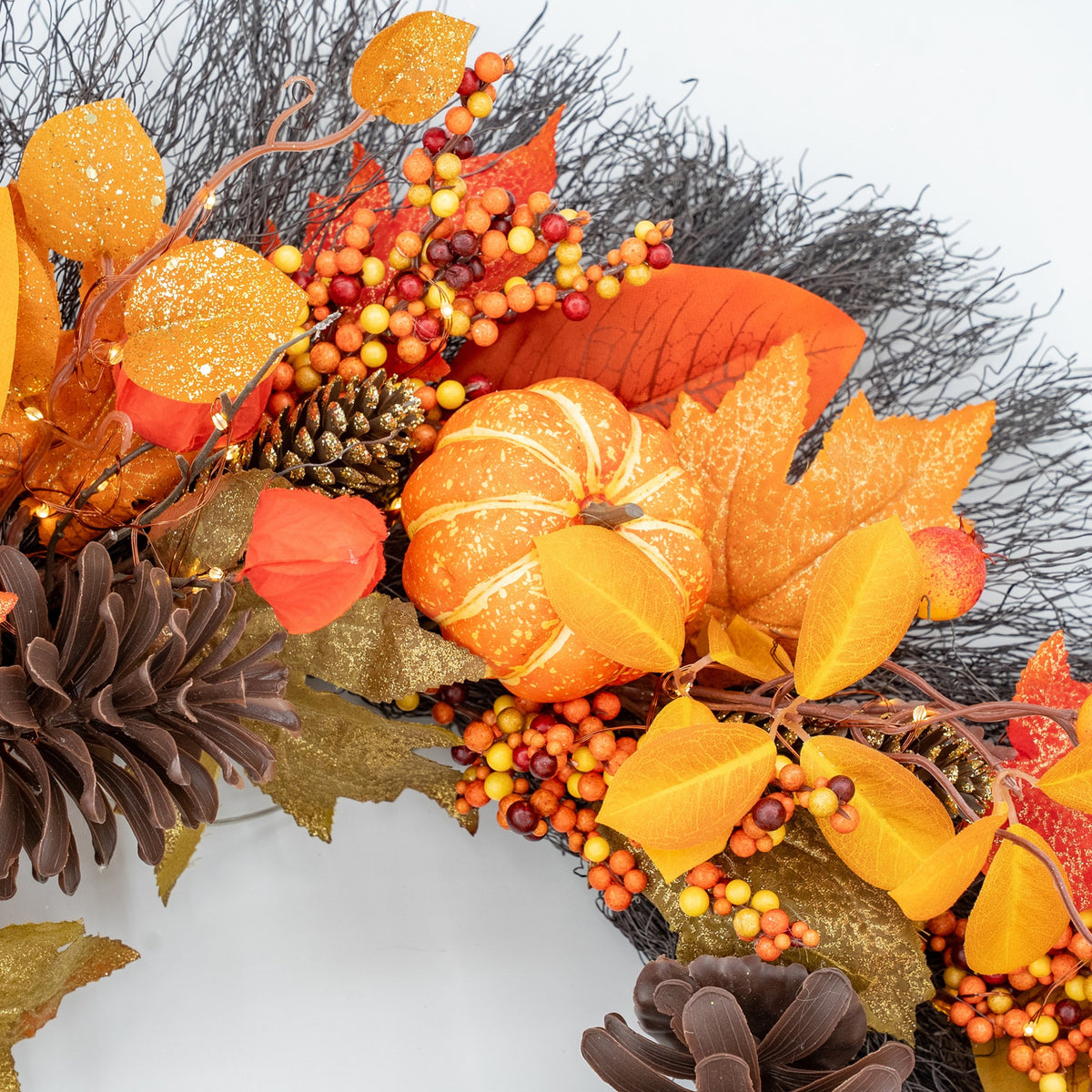 Pumpkin Ember wreath detail 1