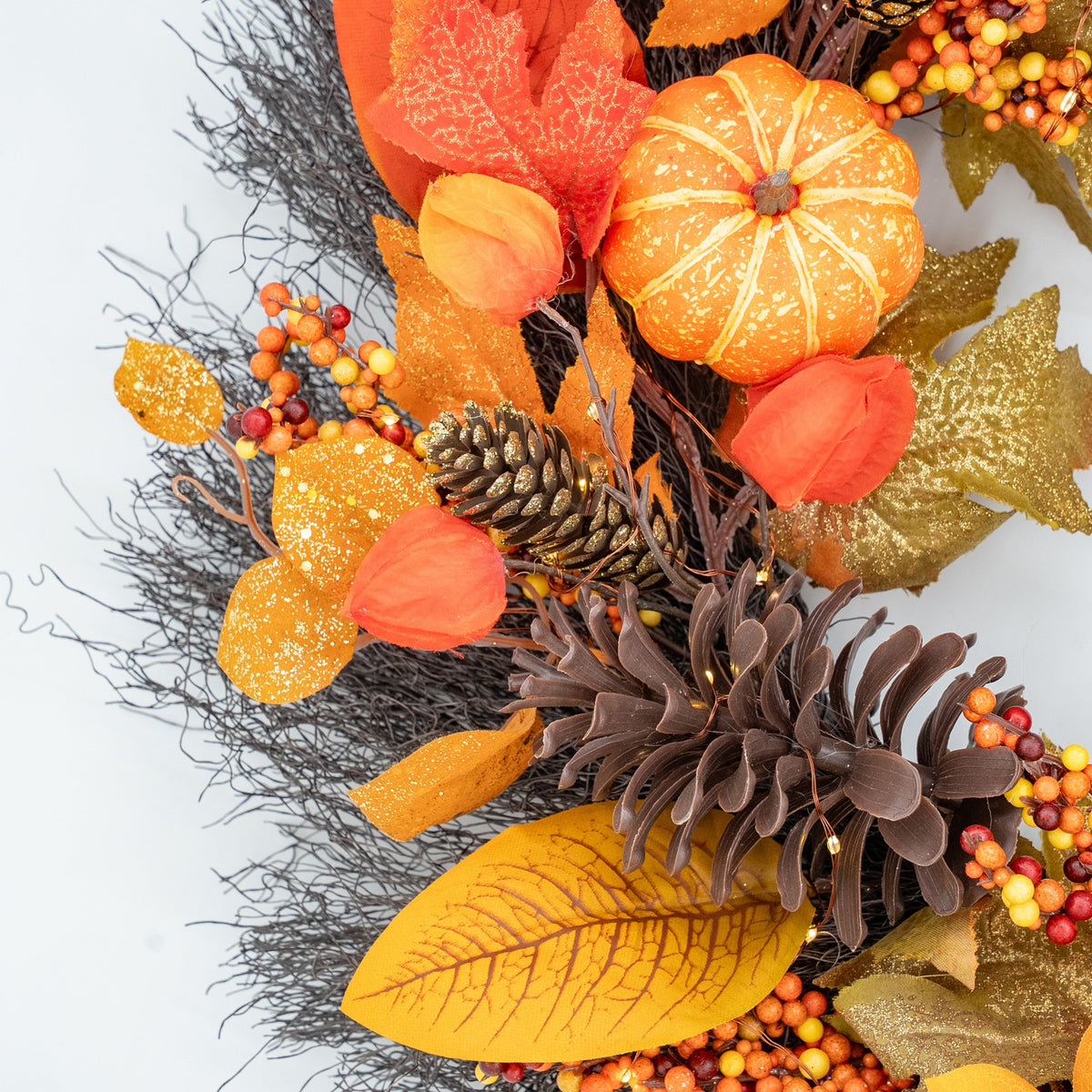 Pumpkin Ember wreath detail 2
