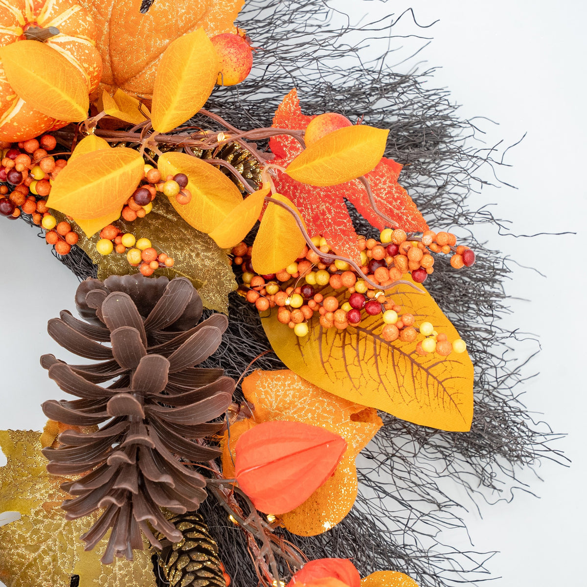 Pumpkin Ember wreath detail 3