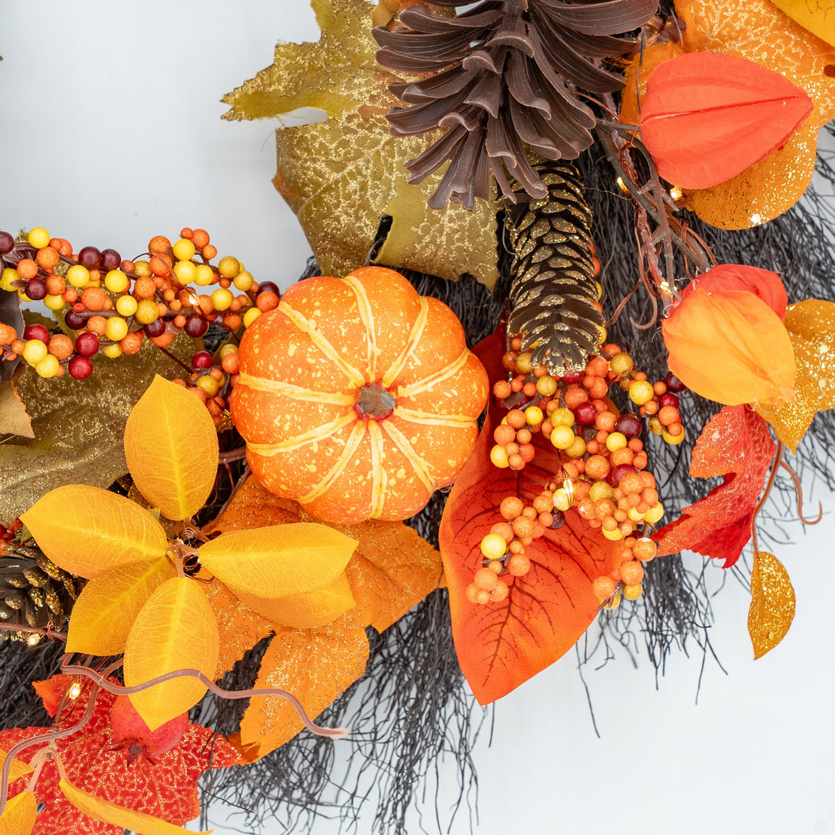 Pumpkin Ember wreath detail 4