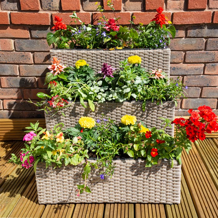 3 Tier Rattan Planter Design — Home & Garden Extras