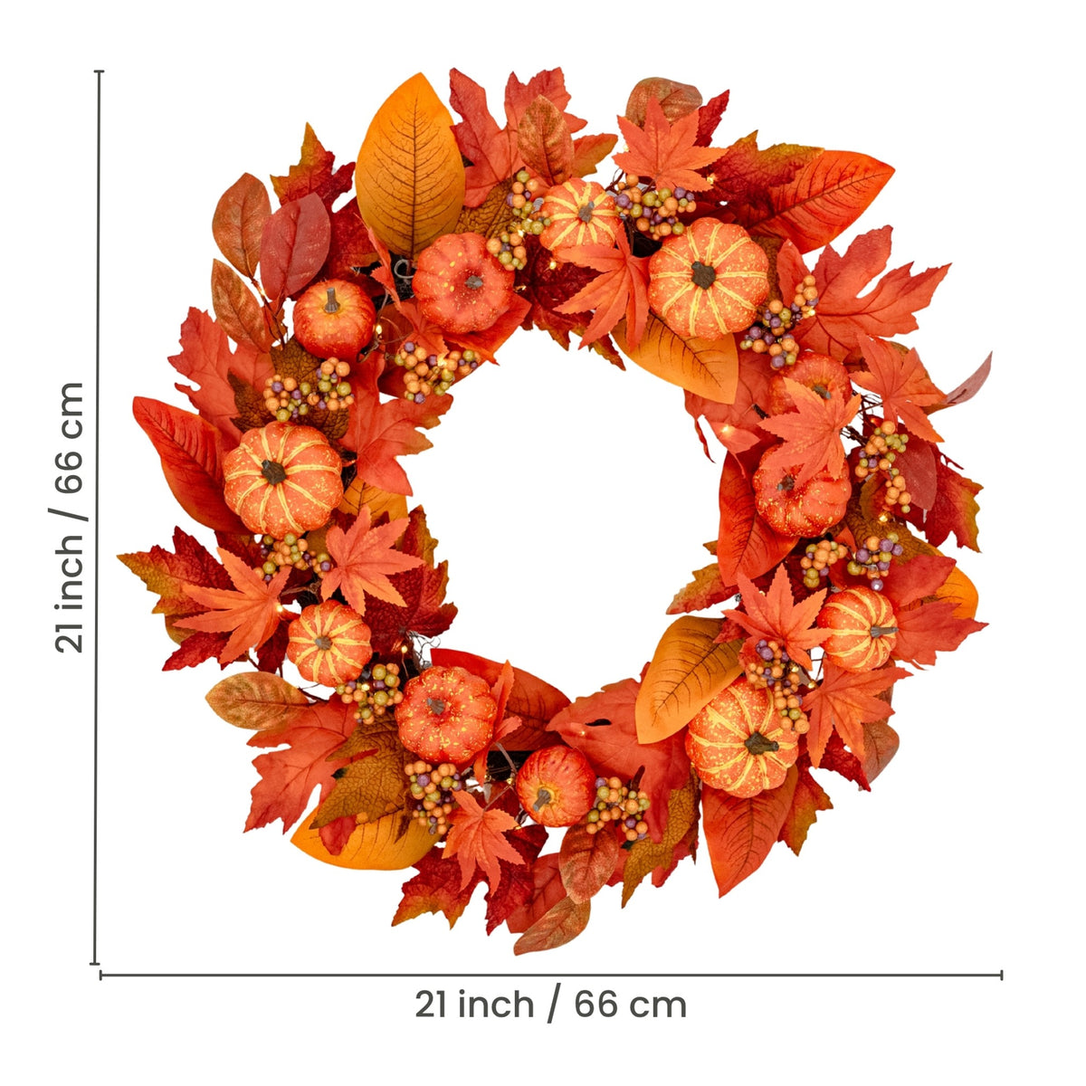 Pumpkin Orchard 26 inch wreath dimensions