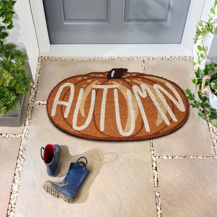 My Mat Printed Coir Shaped Autumn Pumpkin