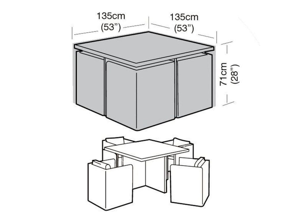 4 Seater Large Cube Set Cover