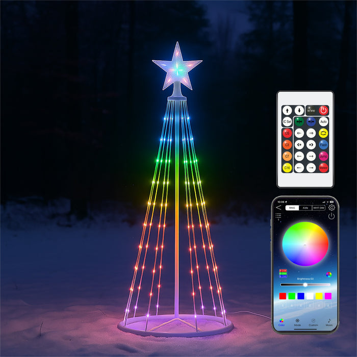Xmas Haus 3D 1.5m RGB LED Pre-Lit Smart Christmas Tree